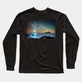 Milky Way over Penmon Point Long Sleeve T-Shirt